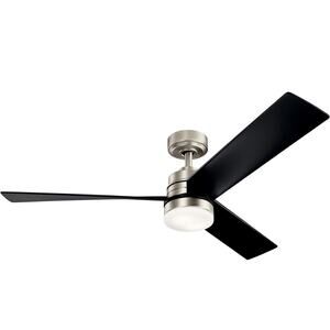 KICHLER Spyn LED 52 in. Modern Ceiling Fan Anvil Iron Downrod Brushed Nickel